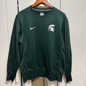 Nike Michigan State Spartans Therma-Fit Green Sweatshirt Men’s Size Medium